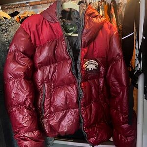 Jeep Men's Red Puffer Duck Down Jacket